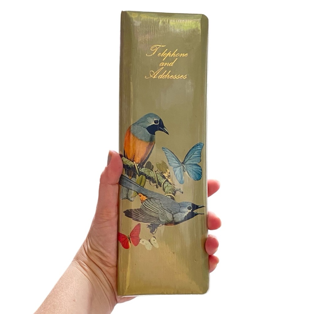 Vintage mid century Telephone Book Oversized Buttefly  Bird Black-Faced Monarch
